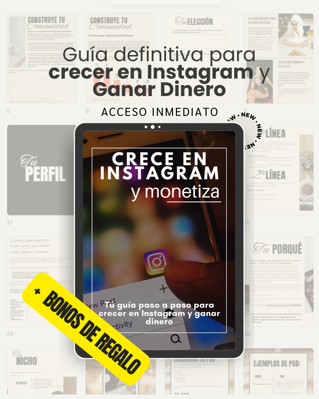 Crece en INSTAGRAM y MONETIZA + BONOS especiales